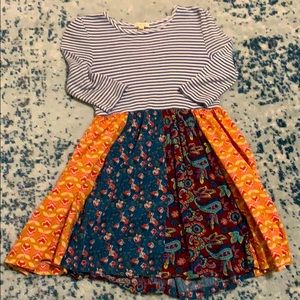 Matilda Jane flowered and striped dress; size 10